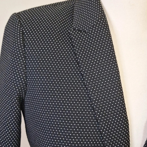 Tommy Hilfiger micro polka-dot single breast blazer SZ 6 - Picture 2 of 10